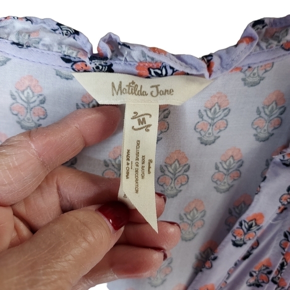 Matilda Jane Med Topiary lilac blouse L/S - Picture 2 of 16